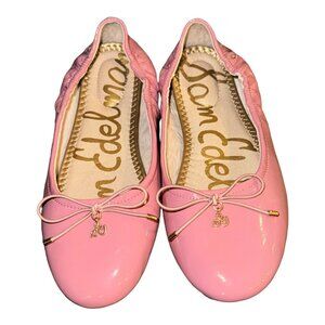 Sam Edelman Girls Felicia Mini Raspberry Mauve Pink Ballerina Flats Patent Sz 4